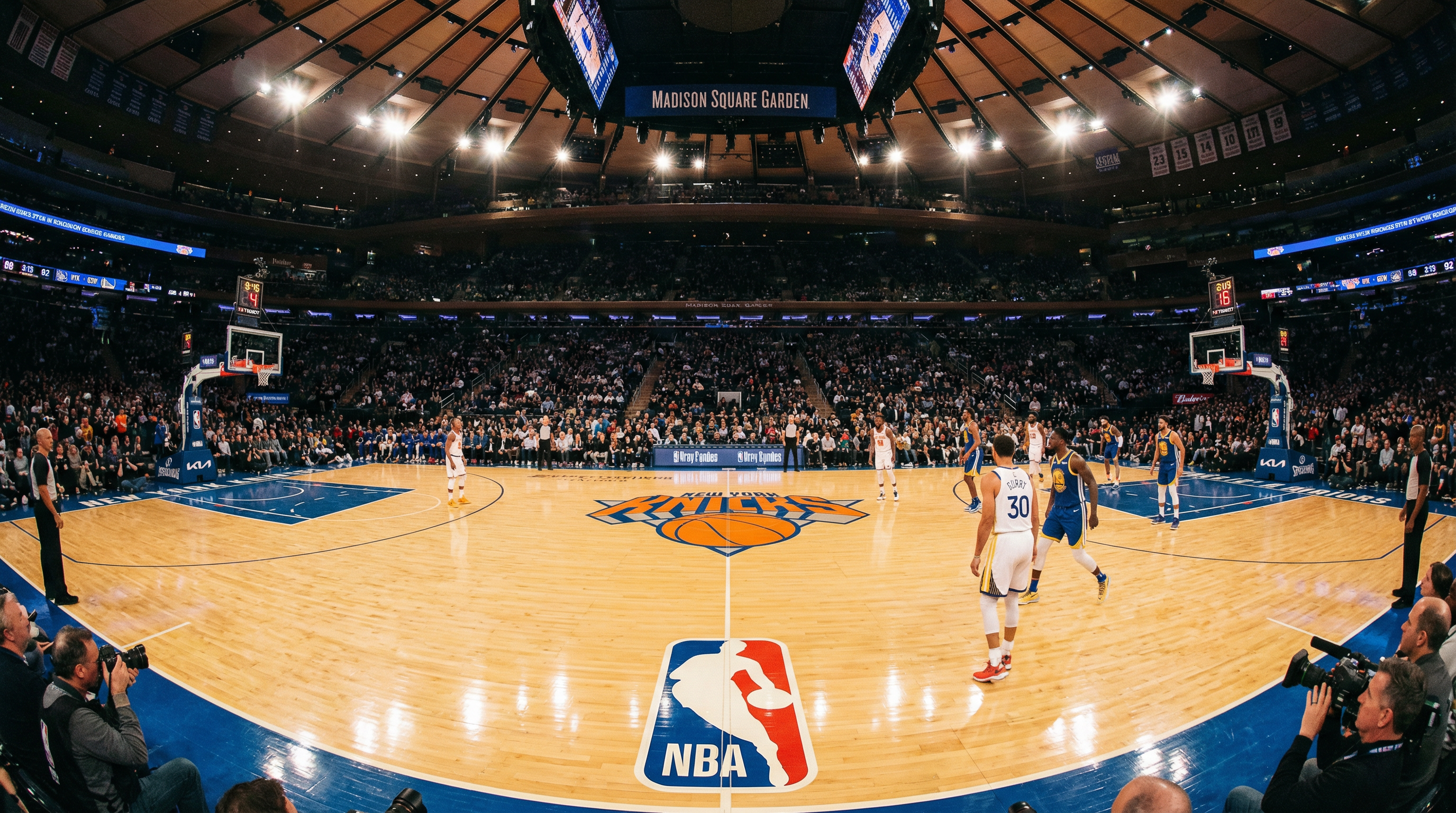 NBA比赛现场球馆全景